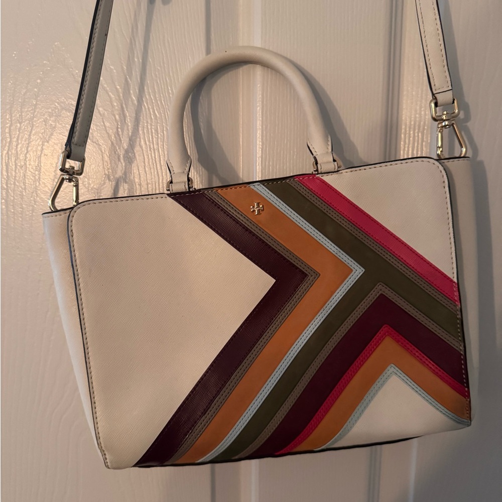Tory Burch Small Walker Satchel Striped